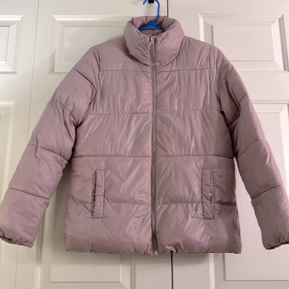 Old Navy Dust Rose Pink fleece lined Puffer jacket